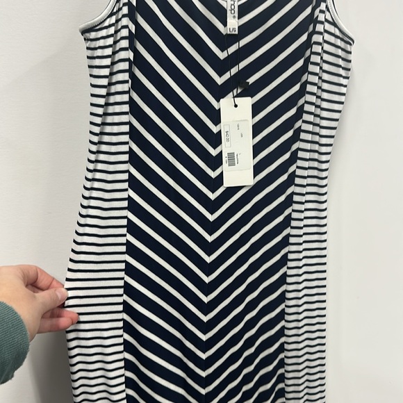 New Leshop stripe navy maxi Sun dress L - Picture 5 of 7